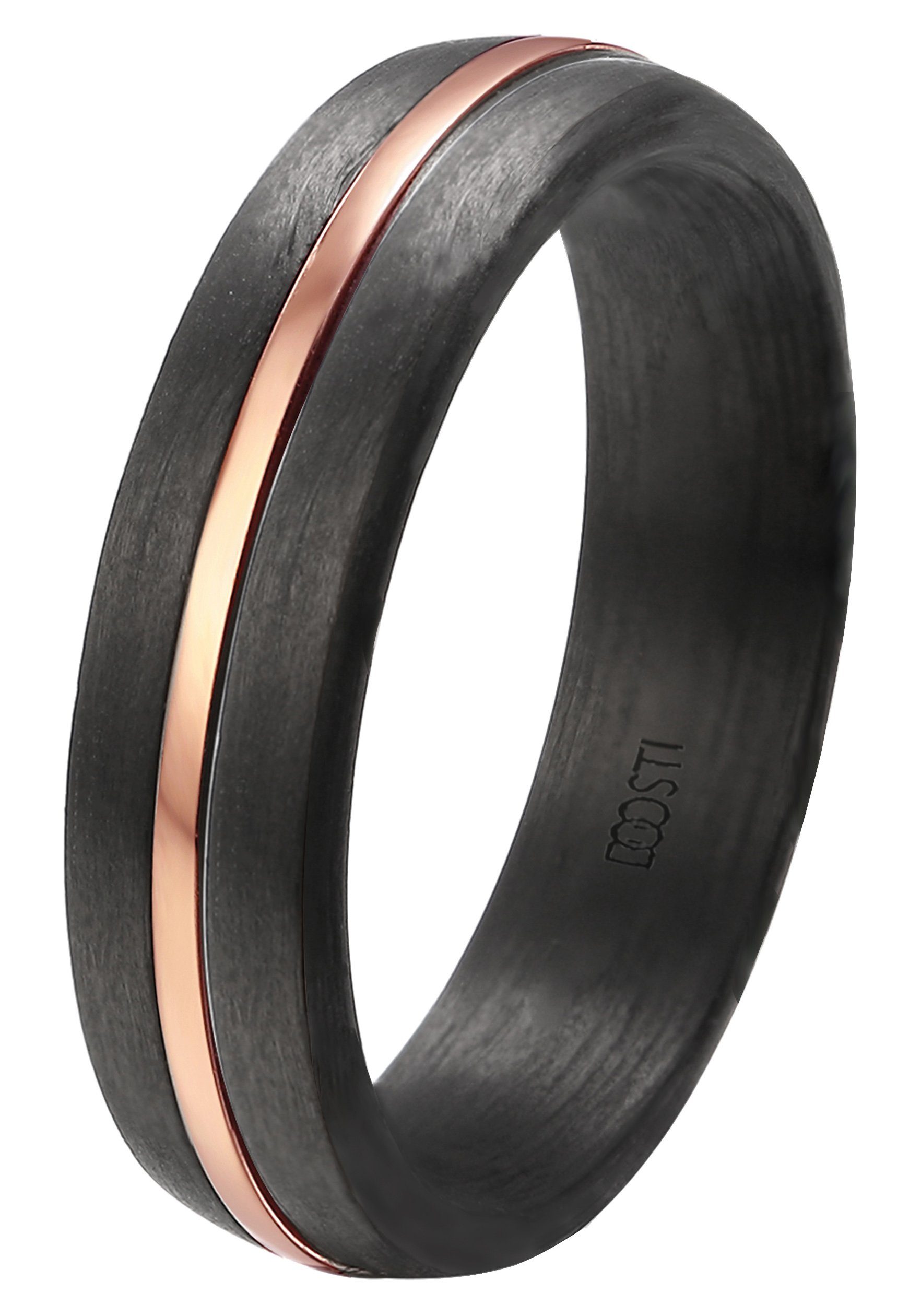 DOOSTI Trauring ohne Zirkonia Trauring mit CARBON Ehering Schmuck LIEBE, Partnerring Geschenk o