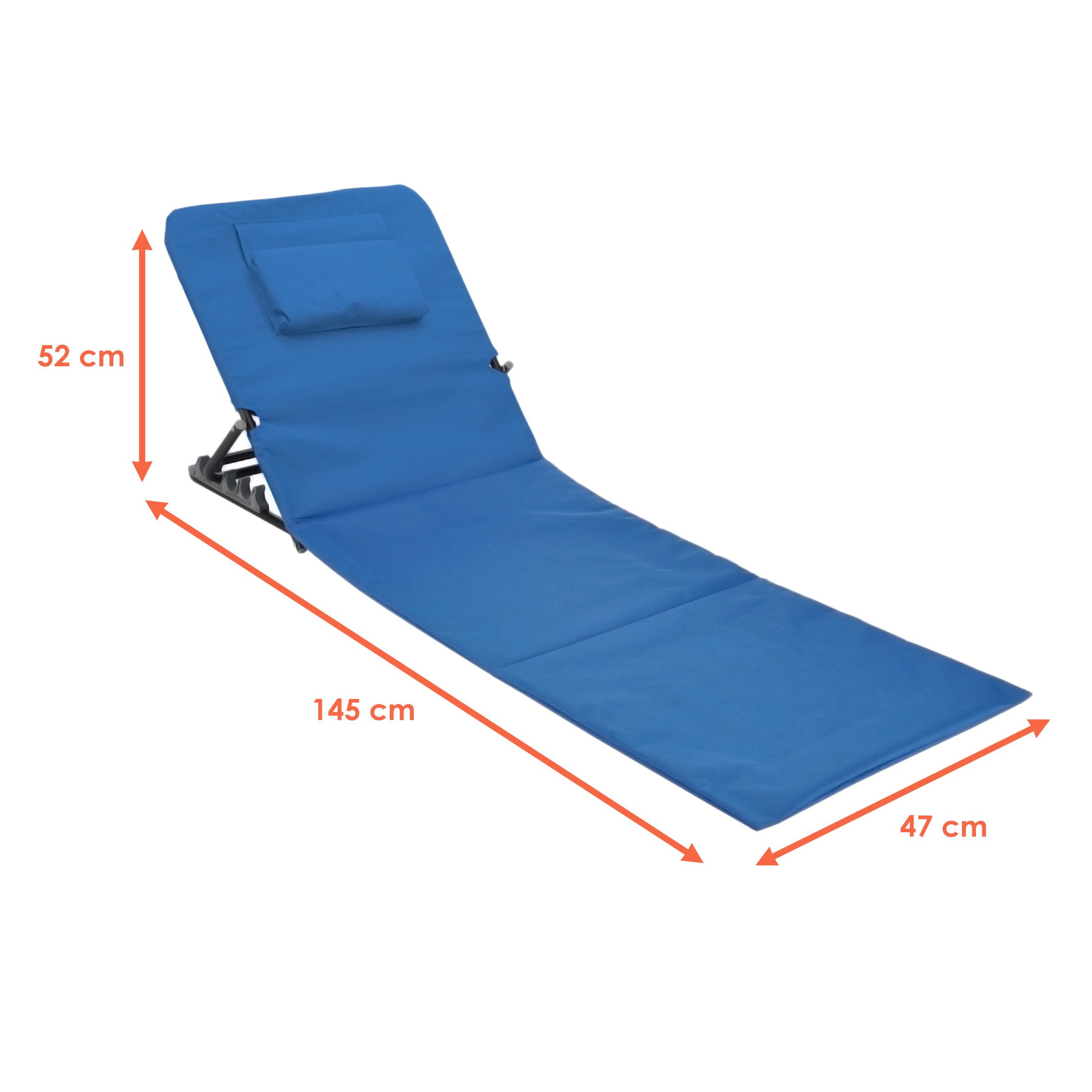 Spetebo Gartenliege Strandmatte mit Rückenlehne, Einzelstück, günstig online kaufen