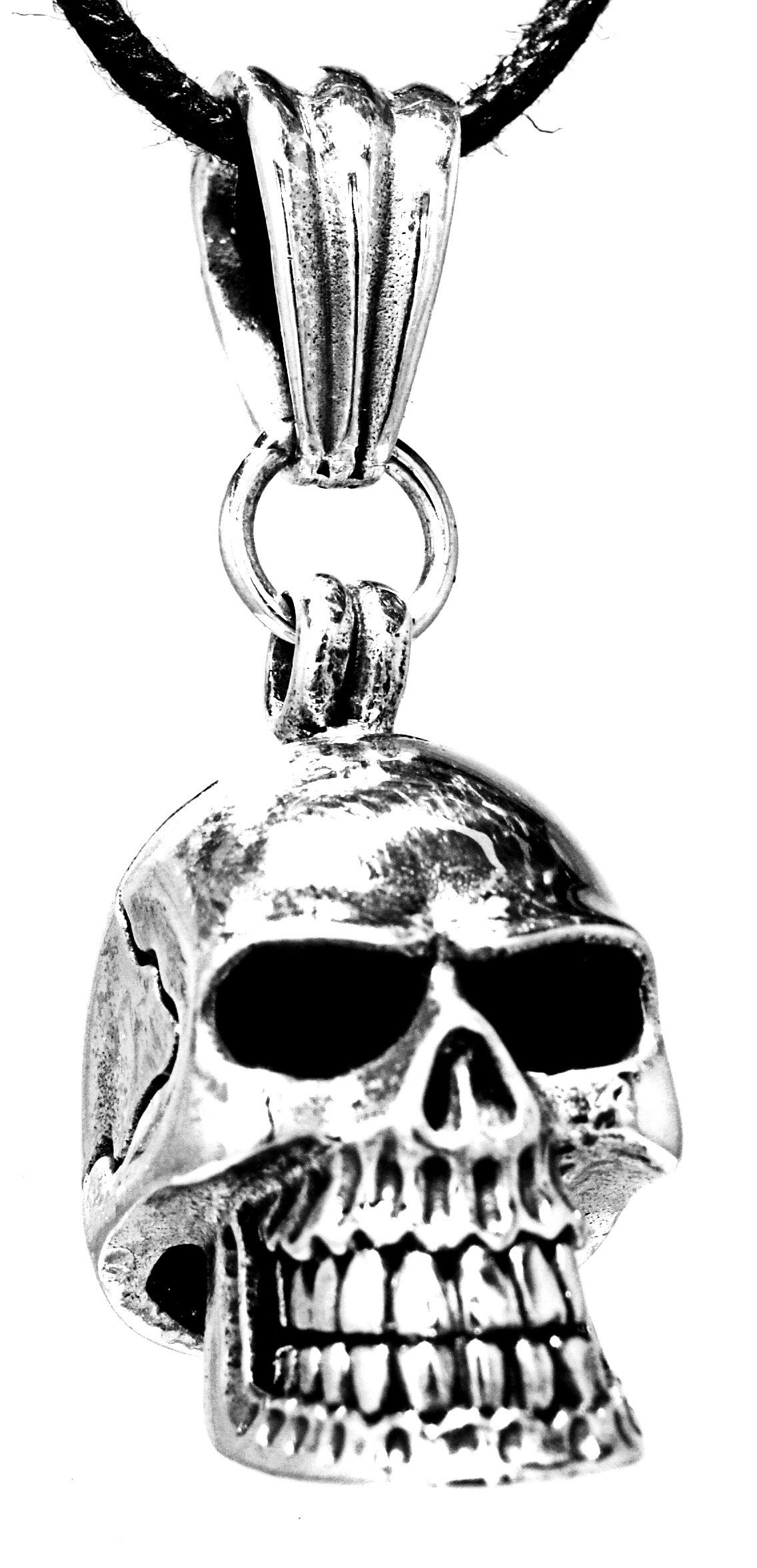 Kiss of Leather Kettenanhänger Totenkopf Skull Schädel Sterling Silber 925 3D Anhänger | Kettenanhänger