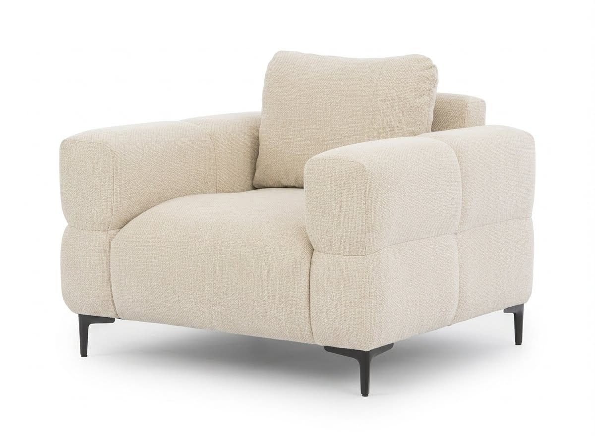 Xlmoebel Polstergarnitur Beiges 3-teilige Polstergarnitur mit Sessel und Kissen, (3-tlg), Made in Europa – Bild 2 von 5