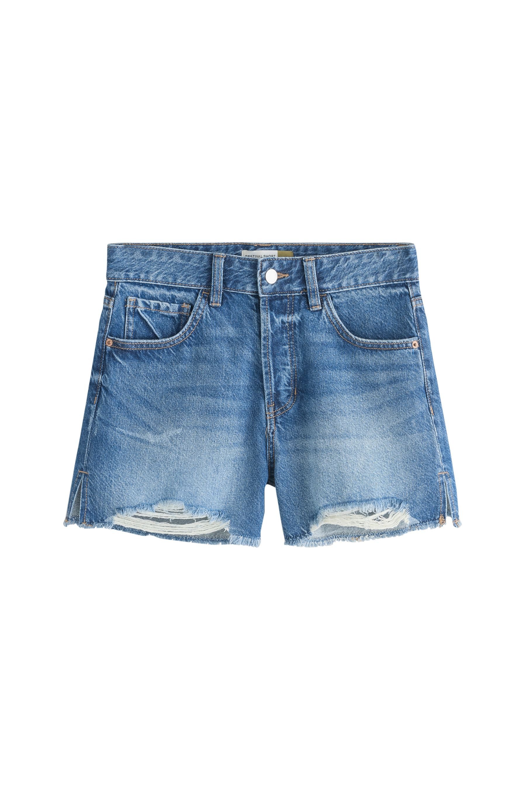 Next Jeansshorts Festival Denimshorts mit unvesäubertem Saum (1-tlg)
