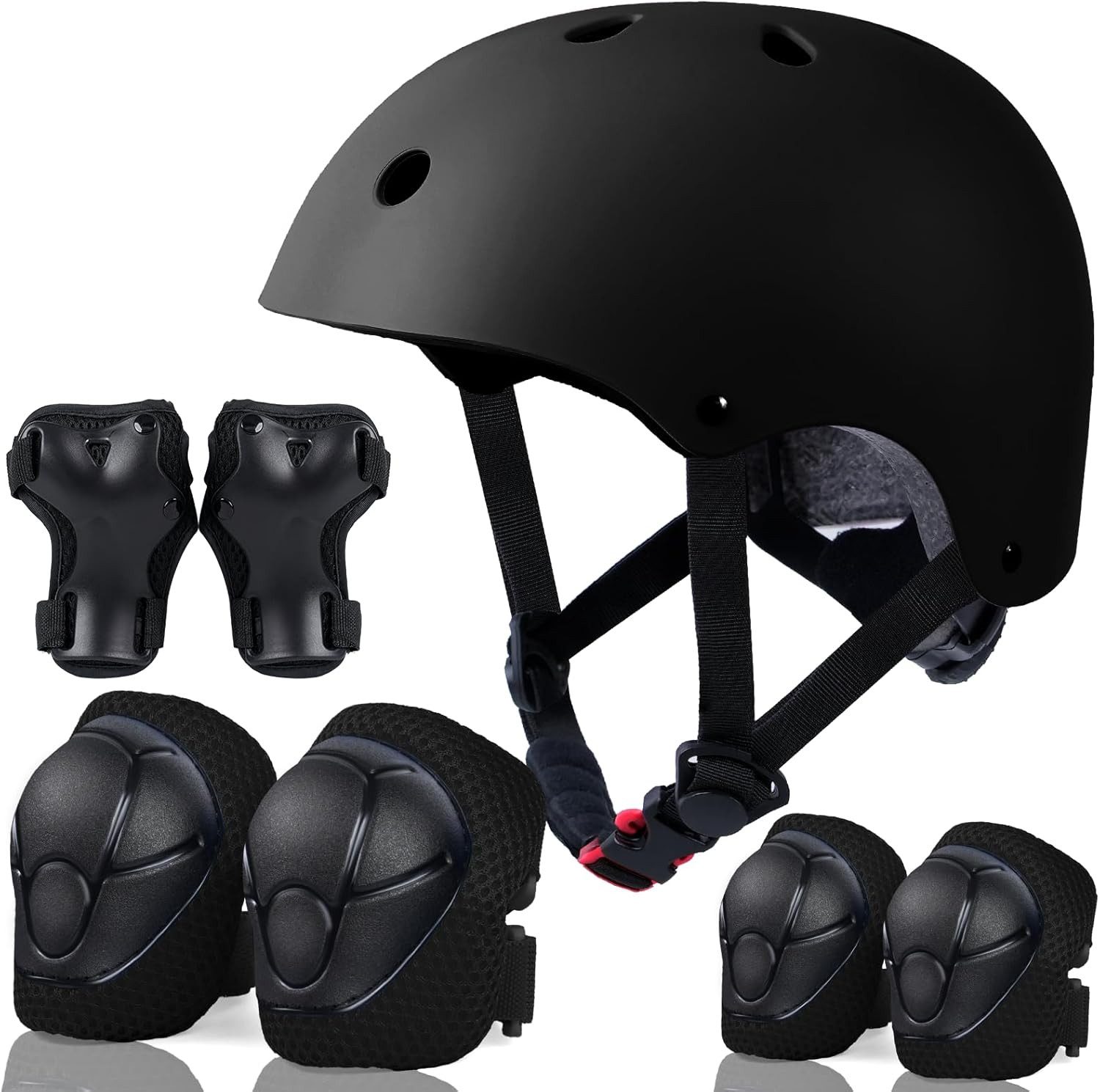 Protektoren-Set Kinder-Schutzausrüstungs-Sets, Knieschützer, Ellbogenschützer, Helme