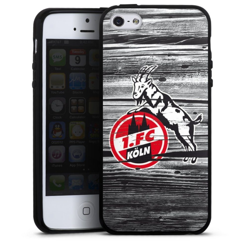 DeinDesign Handyhülle Wooden Grunge 1.FC, Hülle 1. FC Köln Holzoptik Offizielles Lizenzprodukt