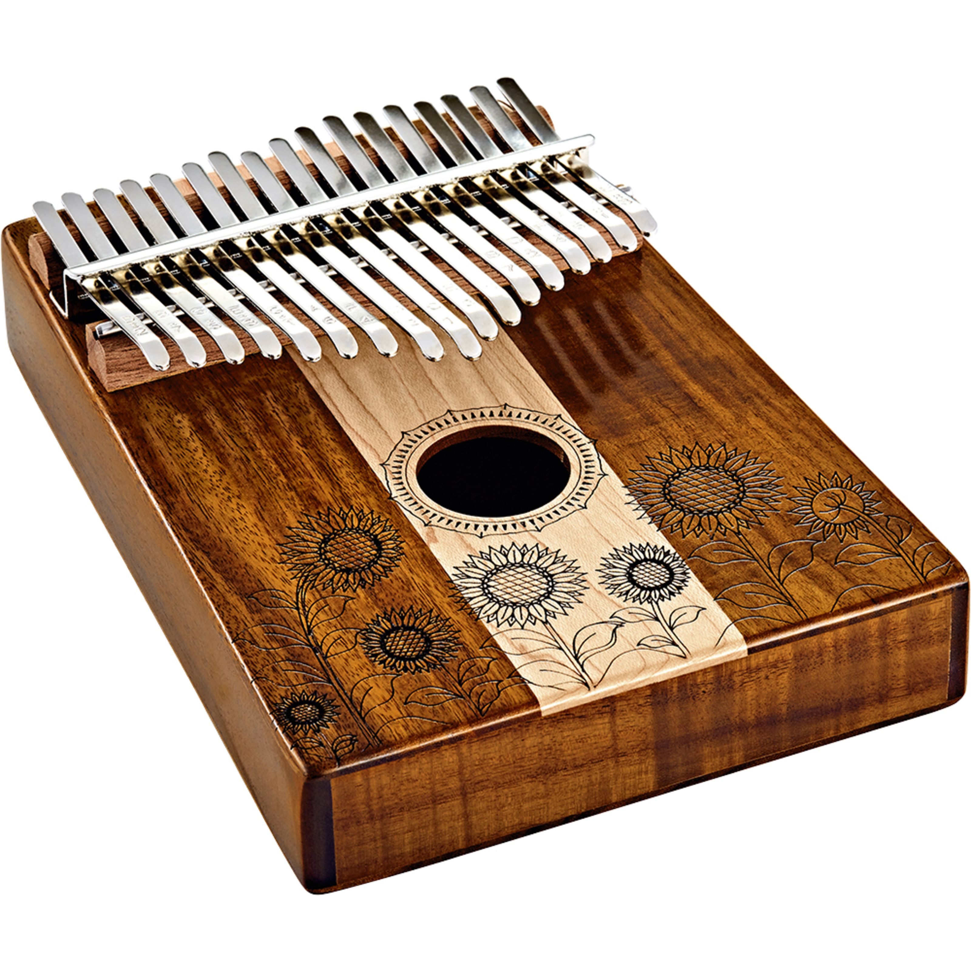 Meinl Percussion Kalimba, Percussion, Kalimbas, KL1706H Sound Hole Kalimba 17 Töne; Maple/Acacia - Kalimba