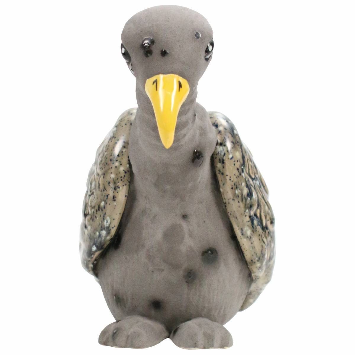 Tangoo Gartenfigur Tangoo Keramik-Geier stehend hellgrau, (Stück)