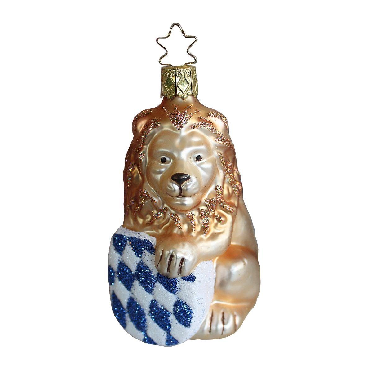 INGE-GLAS® Christbaumschmuck INGE-GLAS Weihnachts-Hänger Bayerischer Löwe (1-tlg)