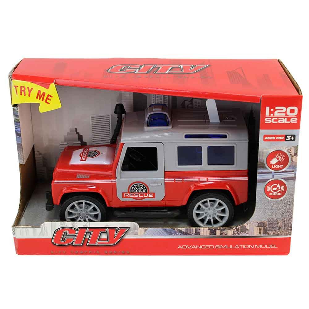 Jonotoys Spielzeug-Feuerwehr Feuerwehr Geländewagen Spielzeug mit Licht und günstig online kaufen