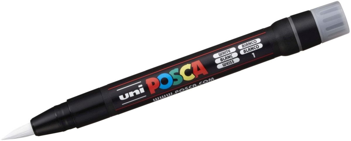 uni-ball Filzstift Fasermaler Uni Posca PCF-350 1-10mm weiß