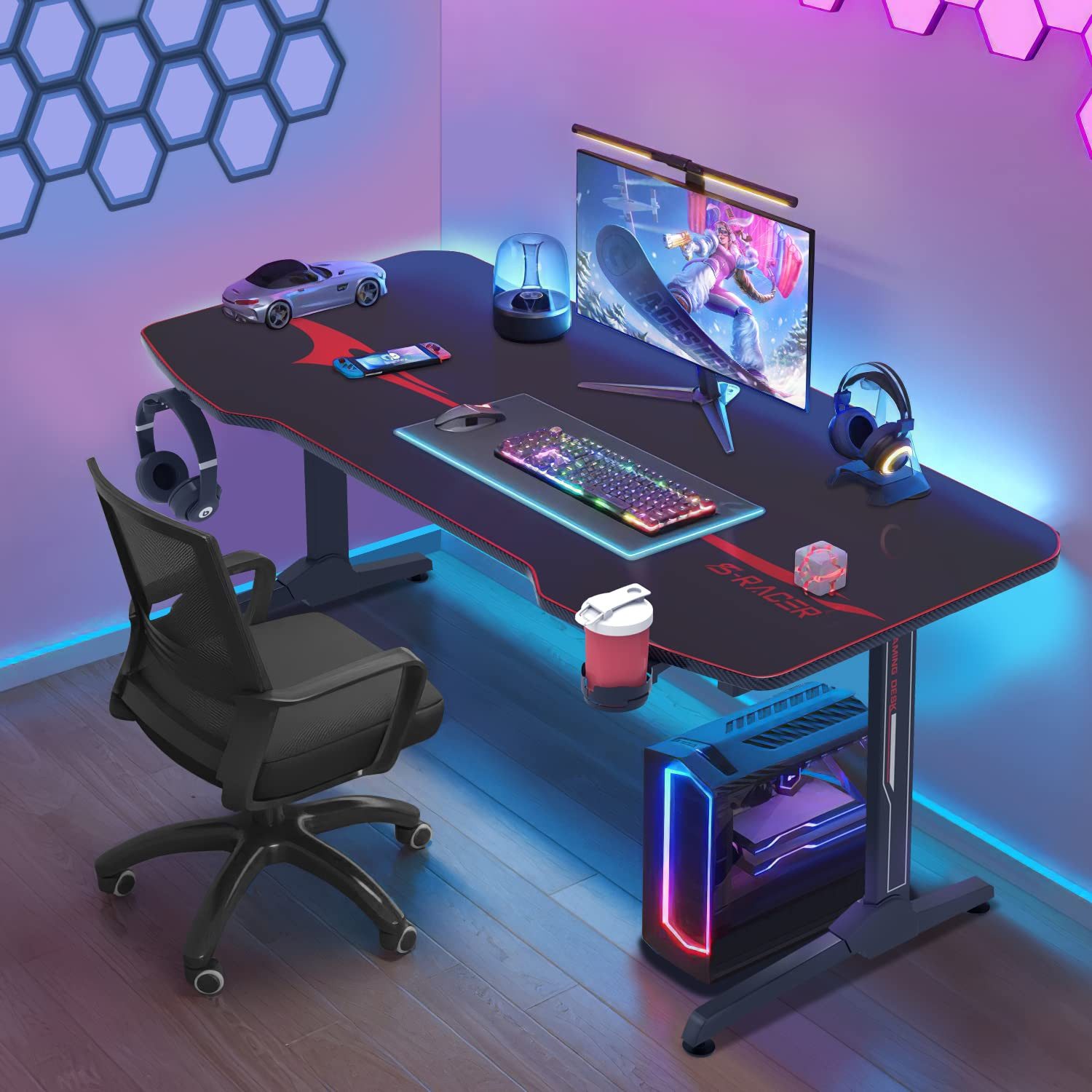 GUNJI Computertisch Gamingtisch 160 cm Computer Schreibtisch Gamer Tisch günstig online kaufen