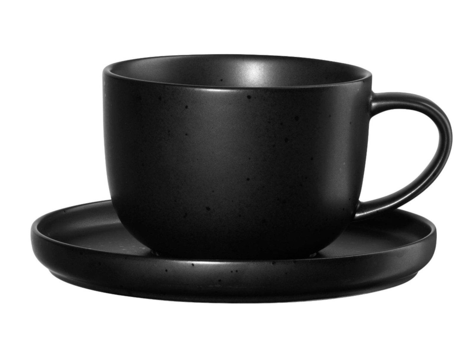 ASA SELECTION Tasse coppa Teetasse und Untertasse kuro Set 2tlg, Porzellan