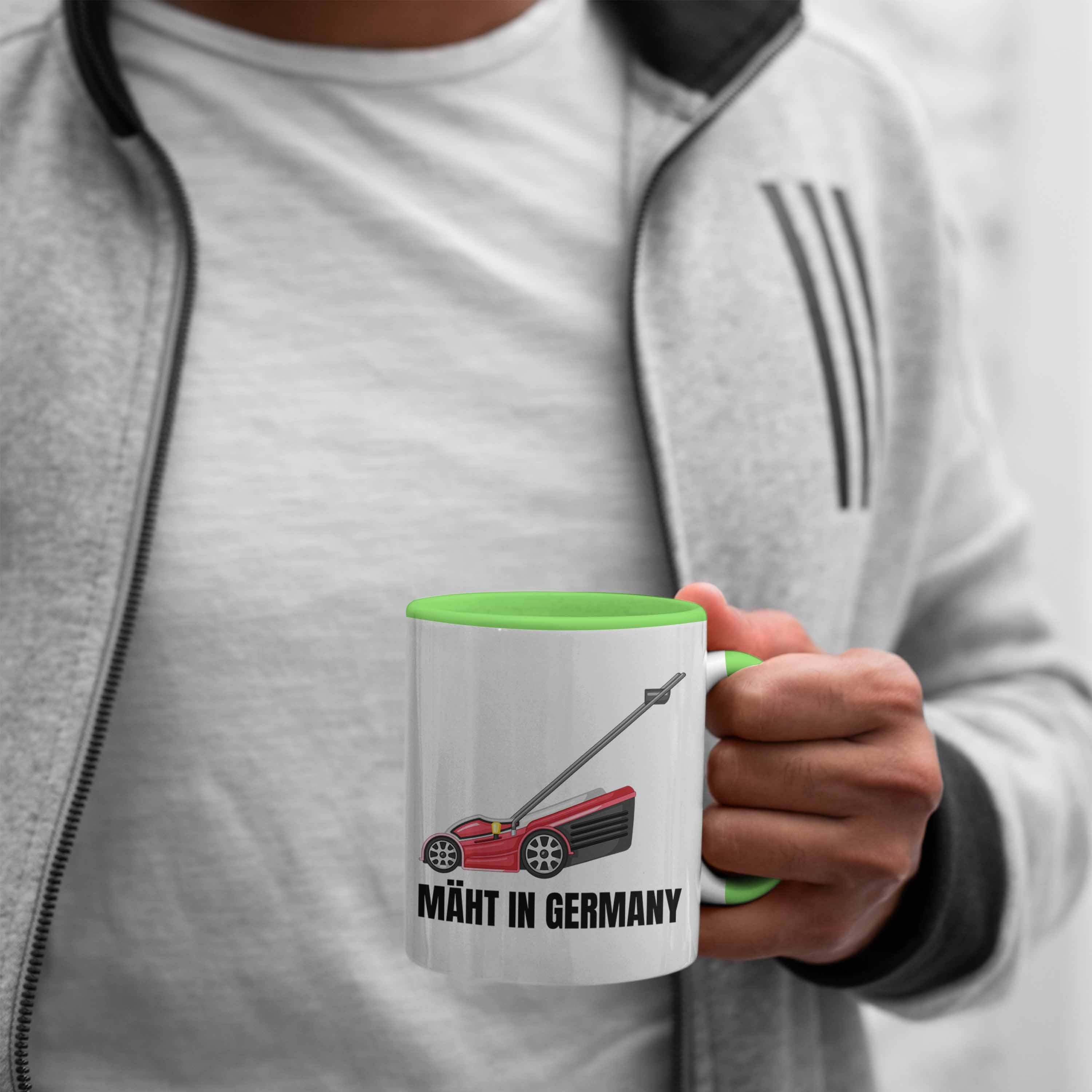 Trendation Tasse Gärtner Kaffee-Becher Grün Mäht Hobbygärtner für Tasse Geschenk In Germany