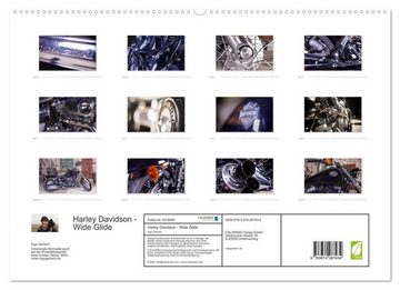 CALVENDO Wandkalender Emotionale Momente: Harley Davidson - Wide Glide (Premium, hochwertiger DIN A2 Wandkalender 2023, Kunstdruck in Hochglanz)