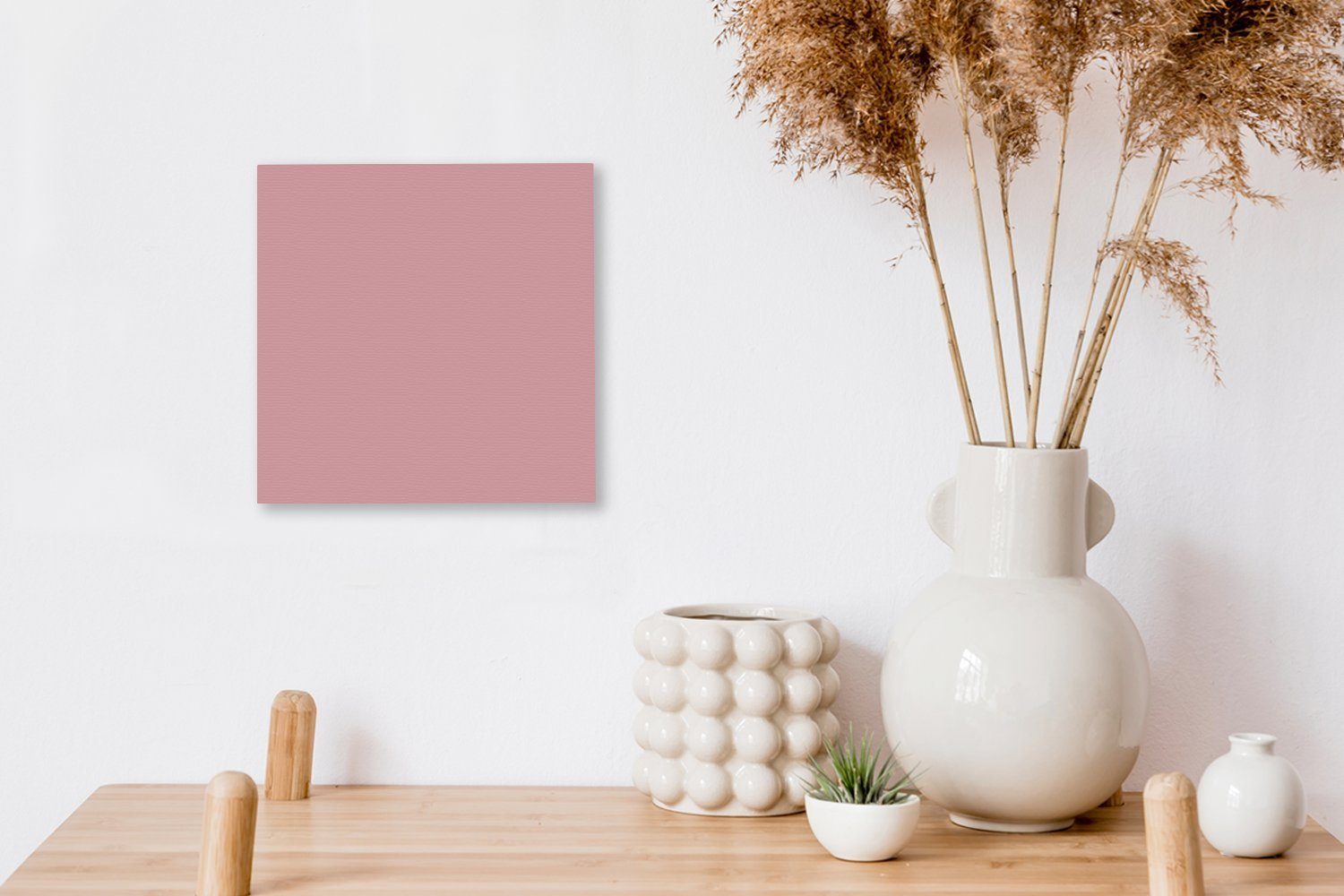 OneMillionCanvasses® Wohnzimmer - Farbe, bunt St), - Farben Schlafzimmer Bilder (1 - Leinwandbild Leinwand Einfarbig Rosa für Innenraum -