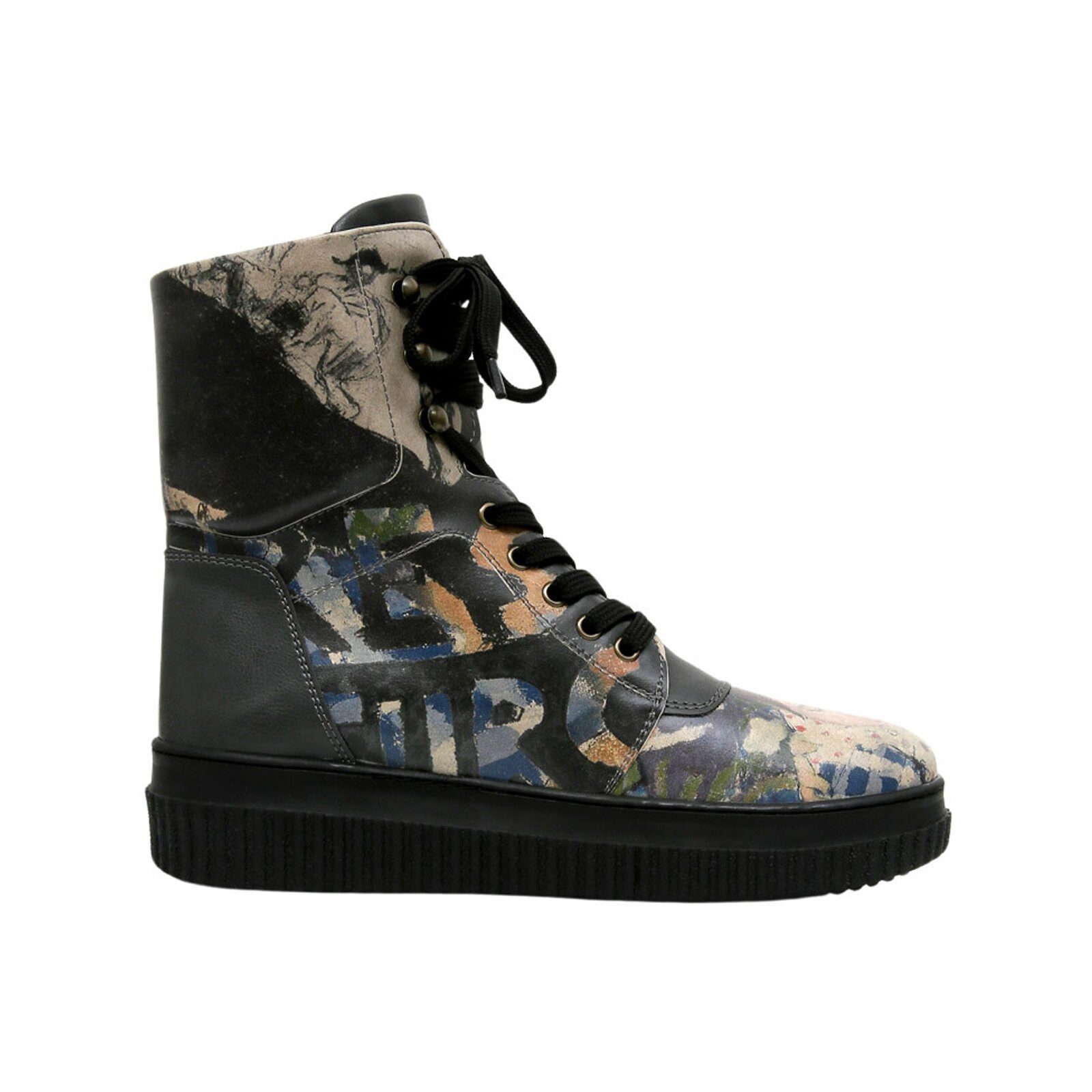 DOGO Future High Top Boots Les Peintres Damen Stiefeletten Schnürboots Handgefertigt