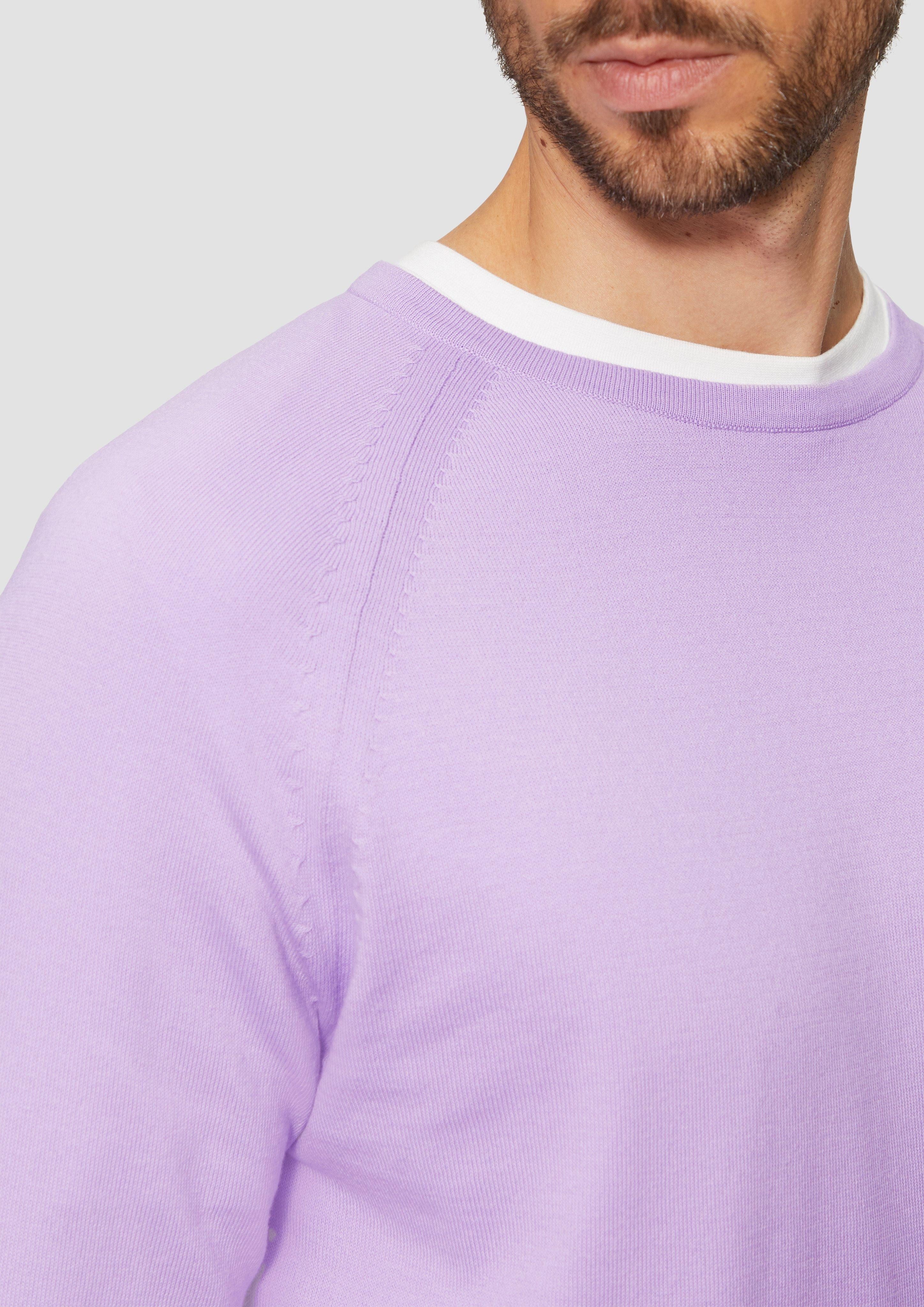 s.Oliver Strickpullover Feinstrickpullover mit Raglanärmeln Logo günstig online kaufen