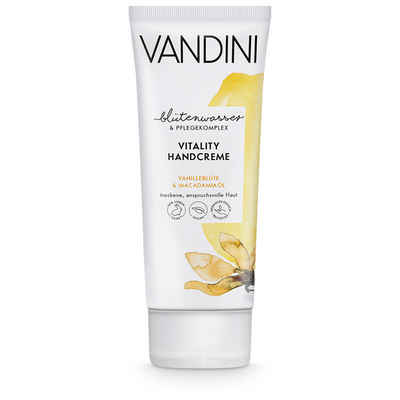 VANDINI Handcreme VITALITY Handcreme Vanilleblüte & Macadamiaöl, 1-tlg.