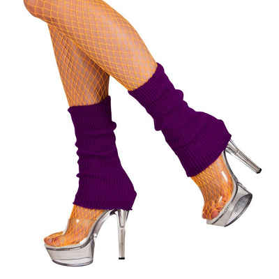 Boland Kostüm Retro-Beinstulpen lila, Für warme Knöchel und einen heißen Look: 80er Retro Stulpen