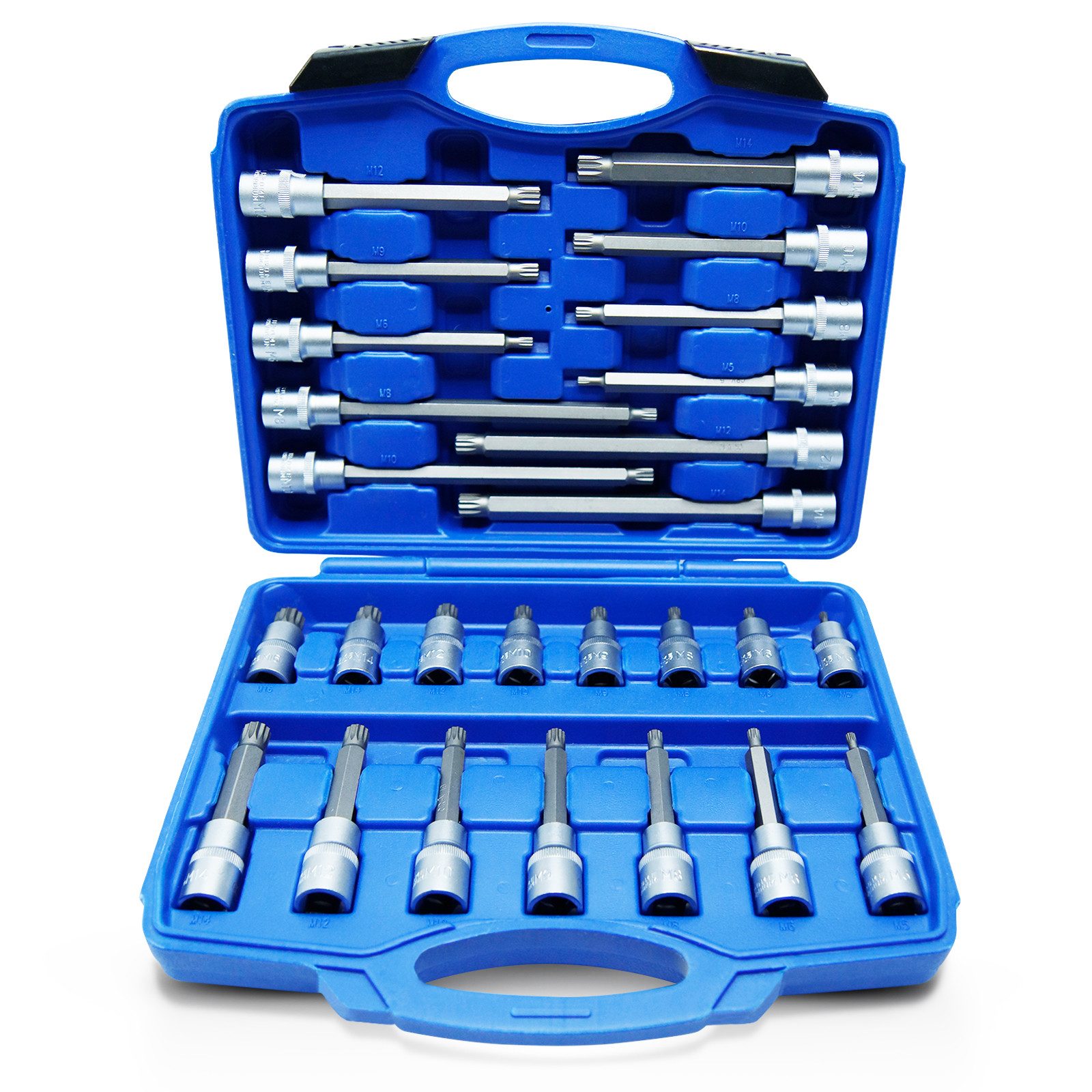 CCLIFE Steckschlüssel Steckschlüssel 1/2" Antrieb Schlüssel Set Nüsse (26 St)