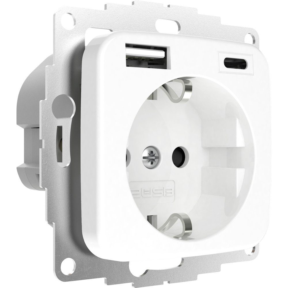 2USB Steckdose 2USB 2U-449368 Schutzkontakt-Steckdose erhöhter Berührungsschutz, mi