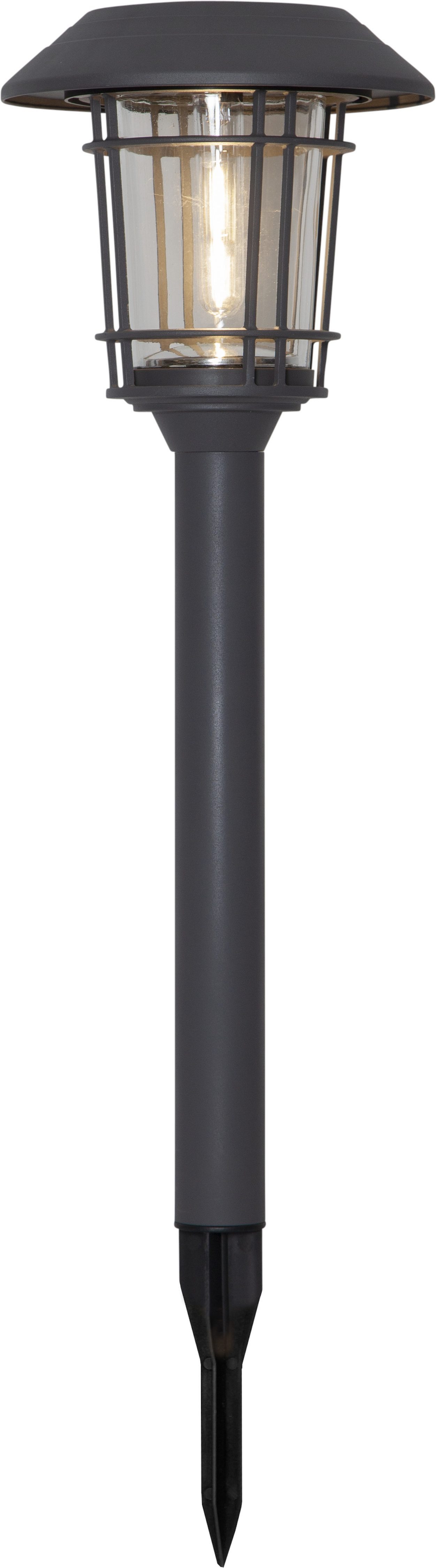 STAR TRADING LED Solarleuchte Solar-Wegleuchte Filip, Tageslichtsensor, LED fest integriert, Warmweiß, 30 lm, 60cm Höhe, zwei Lichtpunkte, Solar, Dämmerungssensor