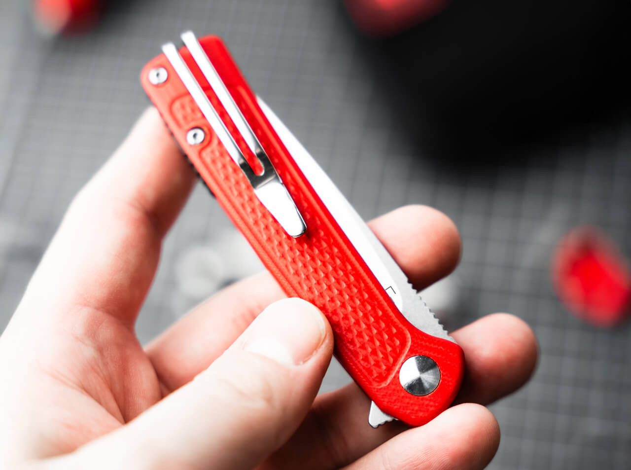 Böker Plus Taschenmesser Böker Plus Fire Ant Red, Einhandmesser, Flipjoint, (1 St), Hosenclip, Flipjoint