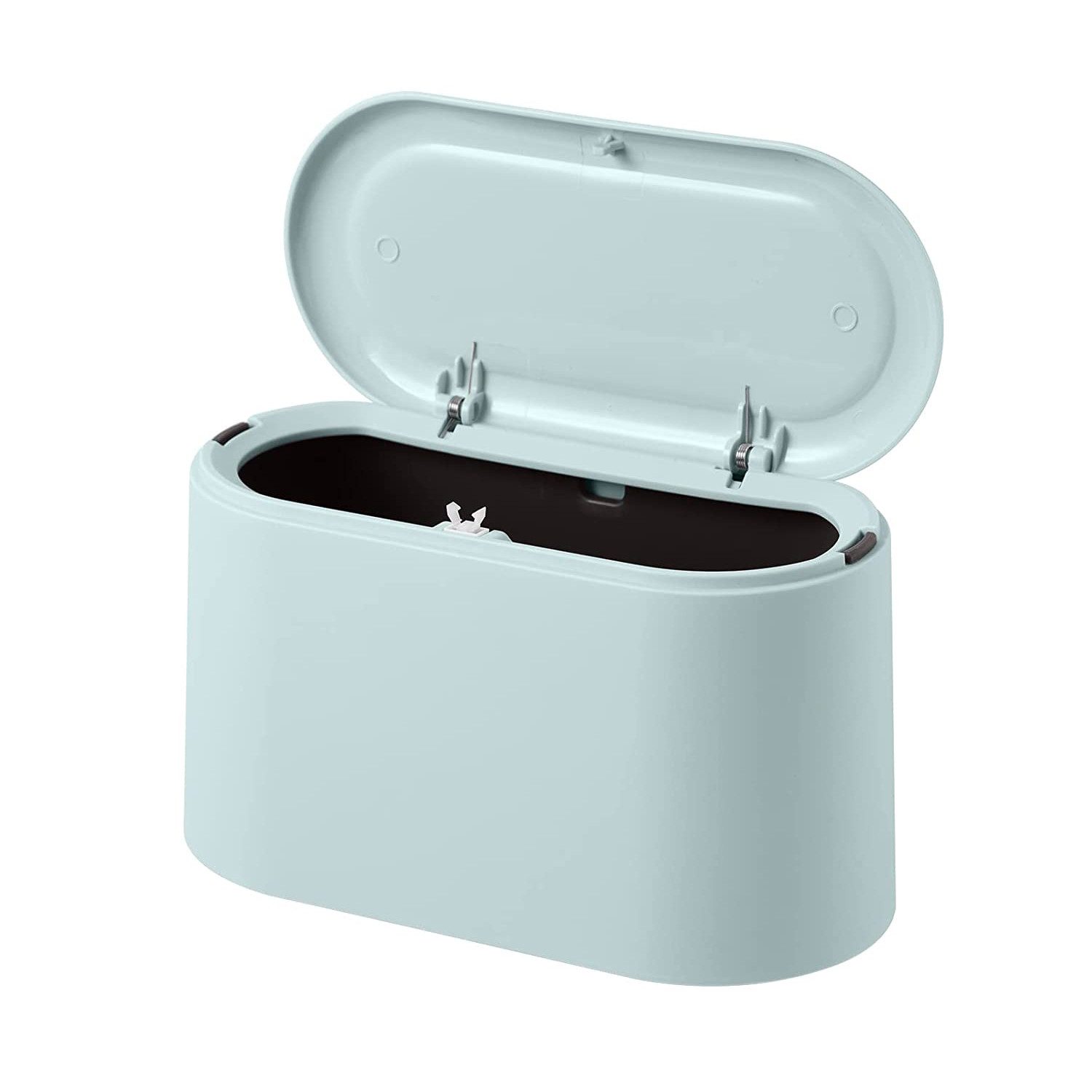 TUWENA Mülleimer Tischmülleimer mit Aufpoppen Deckel, 2L Mini Mülleimer Klein, Plastik