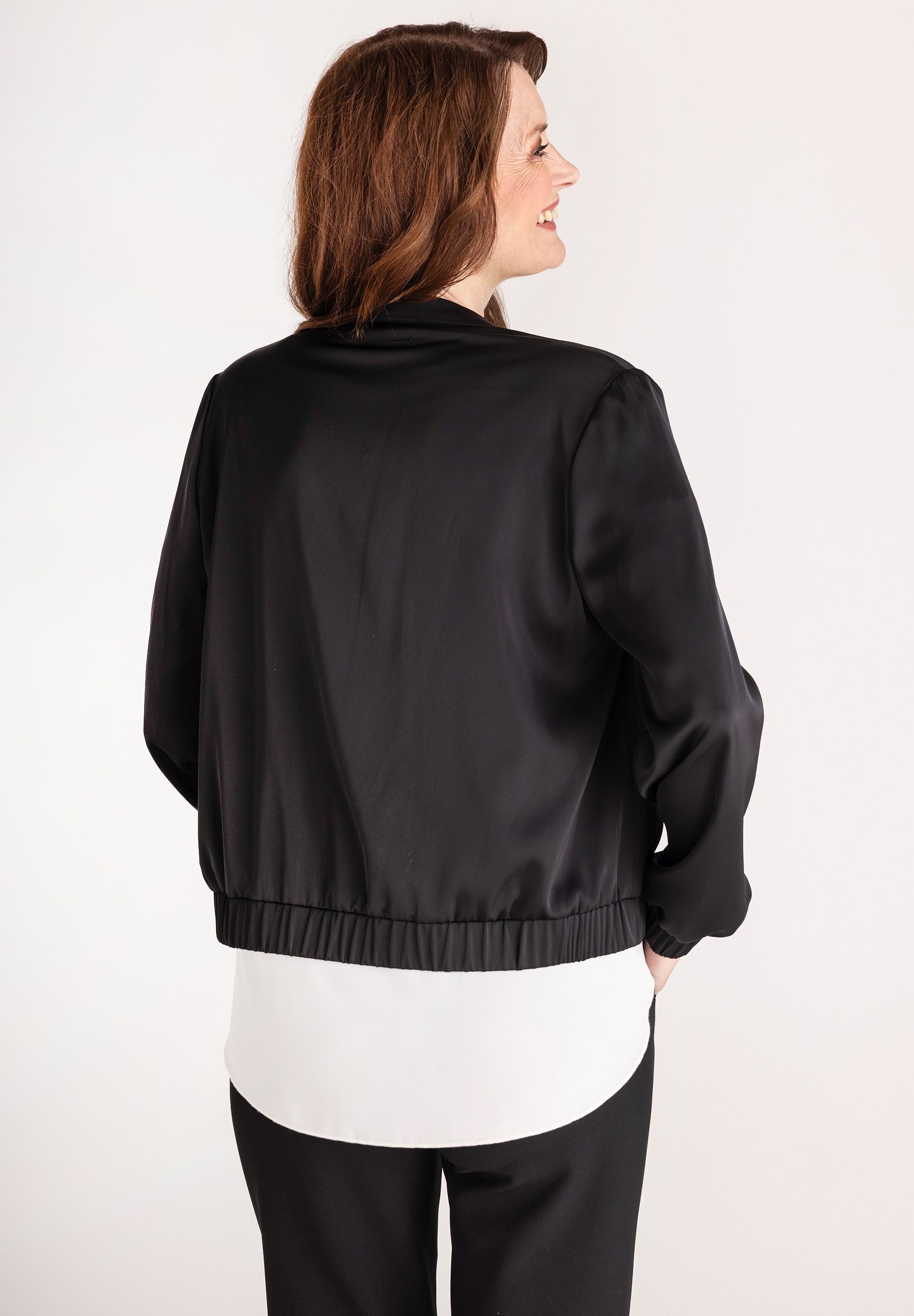 FRANK WALDER Jackenblazer mit elastischem Saum