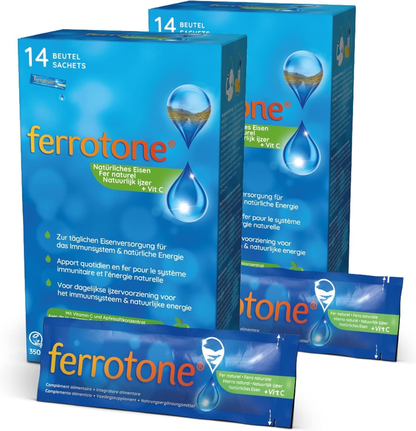 ferrotone Apfel Eisen Liquid Pulver, 25 ml à 14 St.