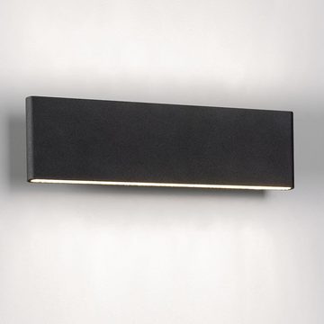 Licht-Trend Wandleuchte Slim LED-Wandleuchte Up&Down 540lm eloxiert Schwarz, Warmweiß