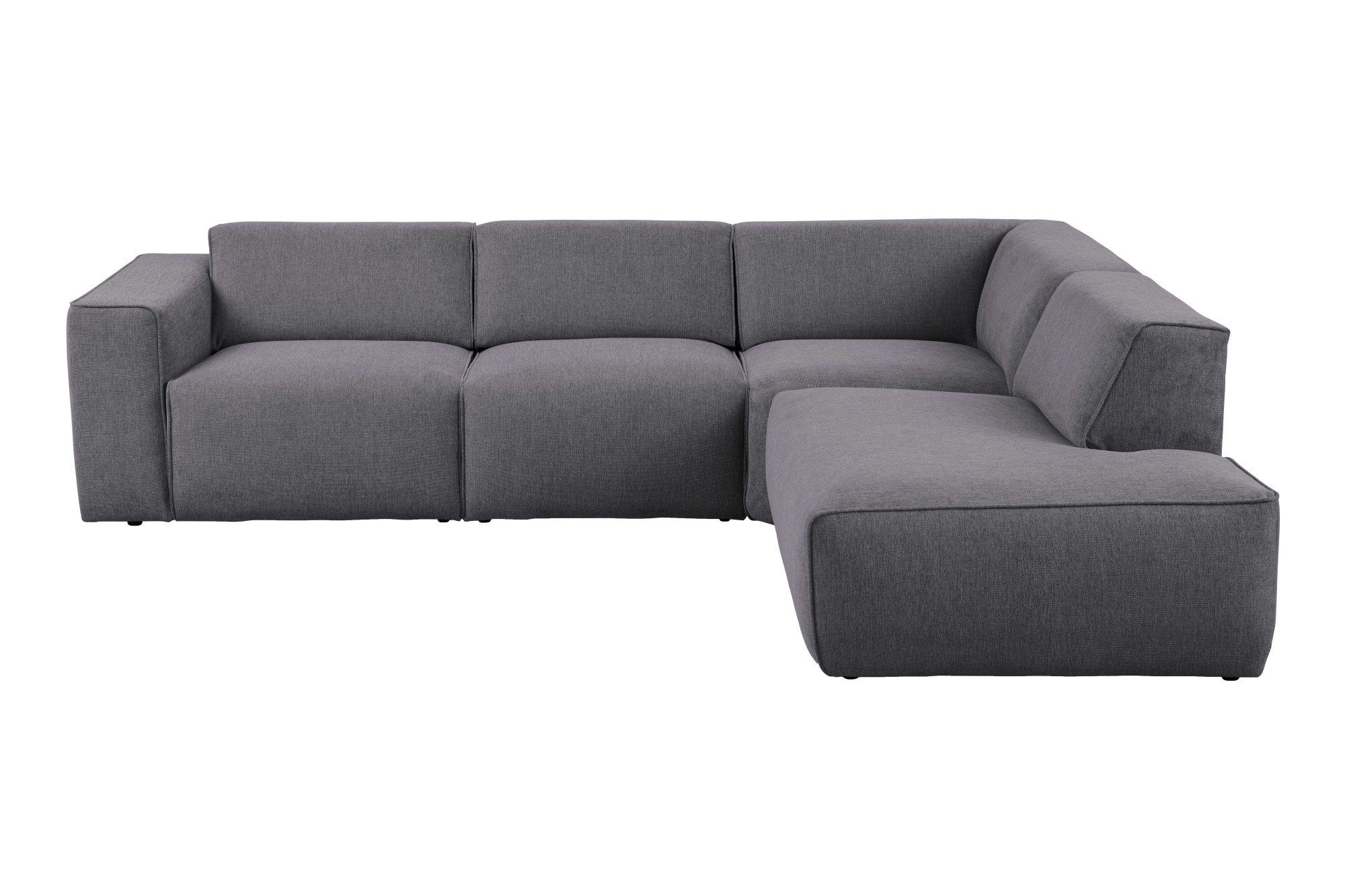 Home affaire Ecksofa Noord mit Kedernaht, Breite 282 cm, L-Form, Webstoff, mit Wellenunterfederung, Massivholzrahmen