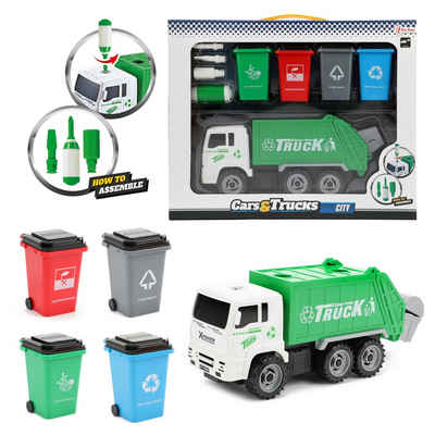 Toi-Toys Spielzeug-Auto Spielzeuglastwagen, mit Mülltonnen