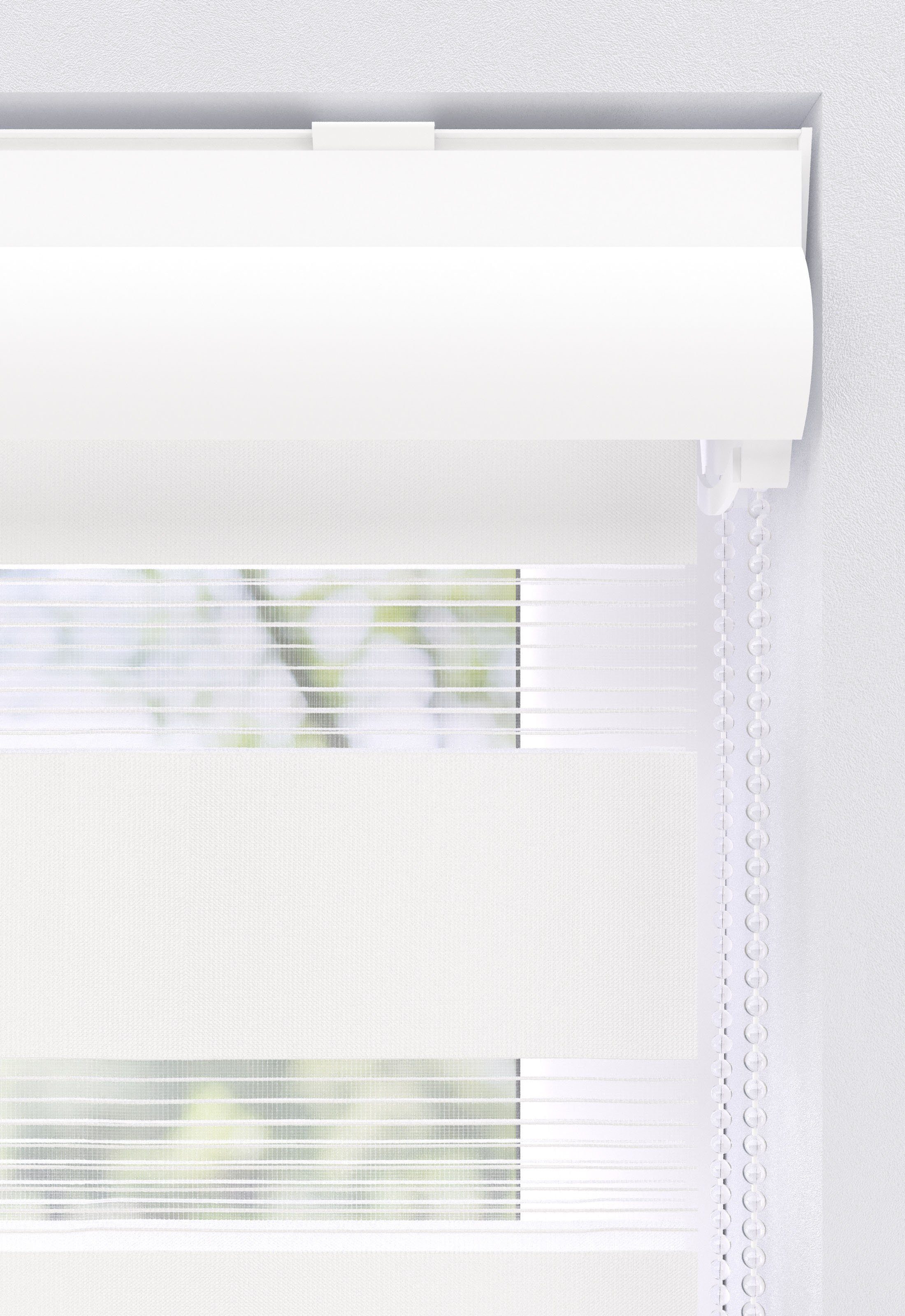 Doppelrollo Greta, my home, Lichtschutz, ohne Bohren, freihängend, Klemmträger mit Feststellschraube, mit Kassette, Befestigung mit Klemmträgern