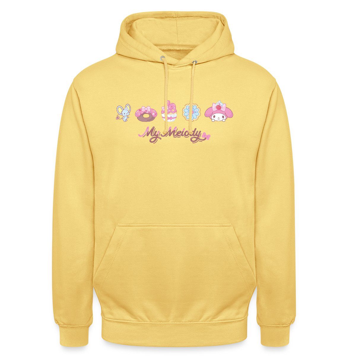 Hoodie My Melody Mit Flat Und Gebäckstücken Unisex Hoodie