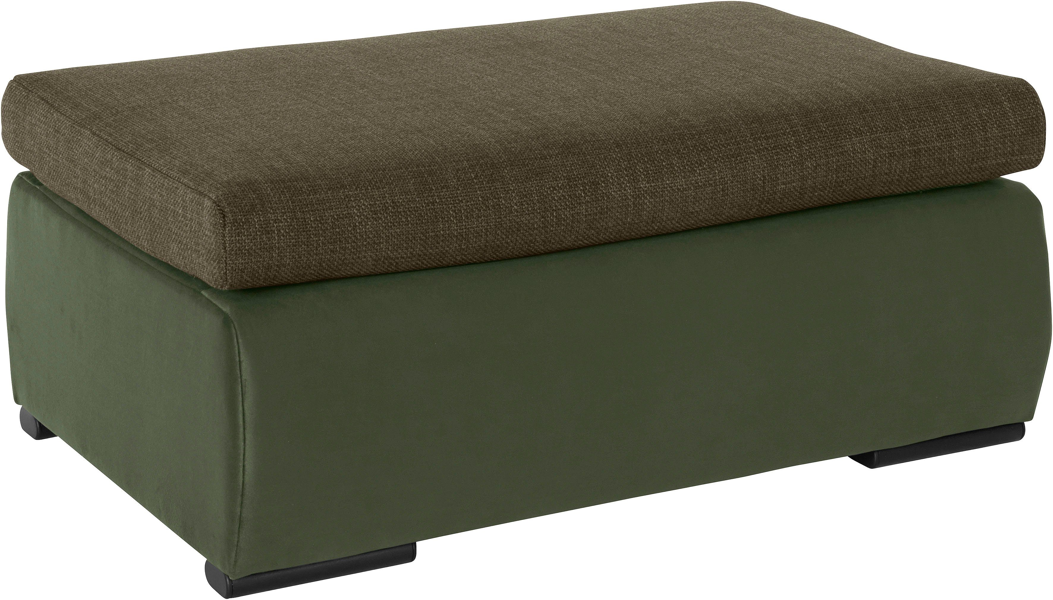 Home affaire Polsterhocker "Win" mit schwarzen Metallfüßen, frei im Raum st günstig online kaufen