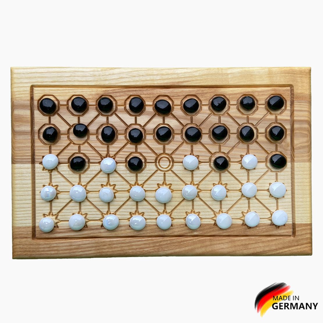 Madera Spielzeuge Spielesammlung Fanorona, Taktikspiel, ein Spiel für alle Liebhaber klassischer Taktikspiele