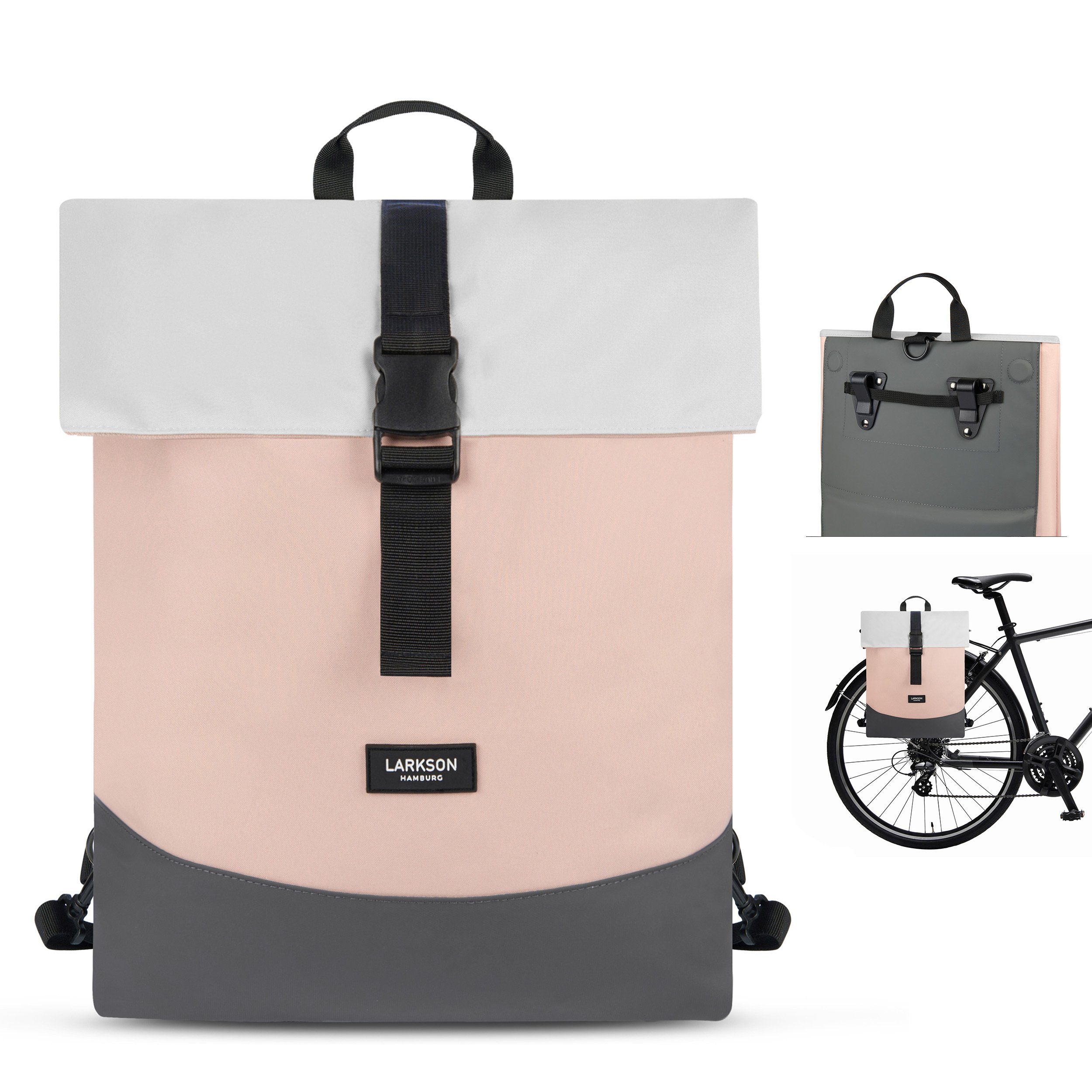 LARKSON Fahrradtasche Tammo Bike Fahrrad Rucksack Gepäckträger (1-tlg), Rucksack und Gepäckträgertasche, Wasserabweisend