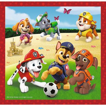 Trefl Puzzle 34867 Paw Patrol fröhliche Hunde 3in1 Puzzle, Puzzleteile, Made in Europe