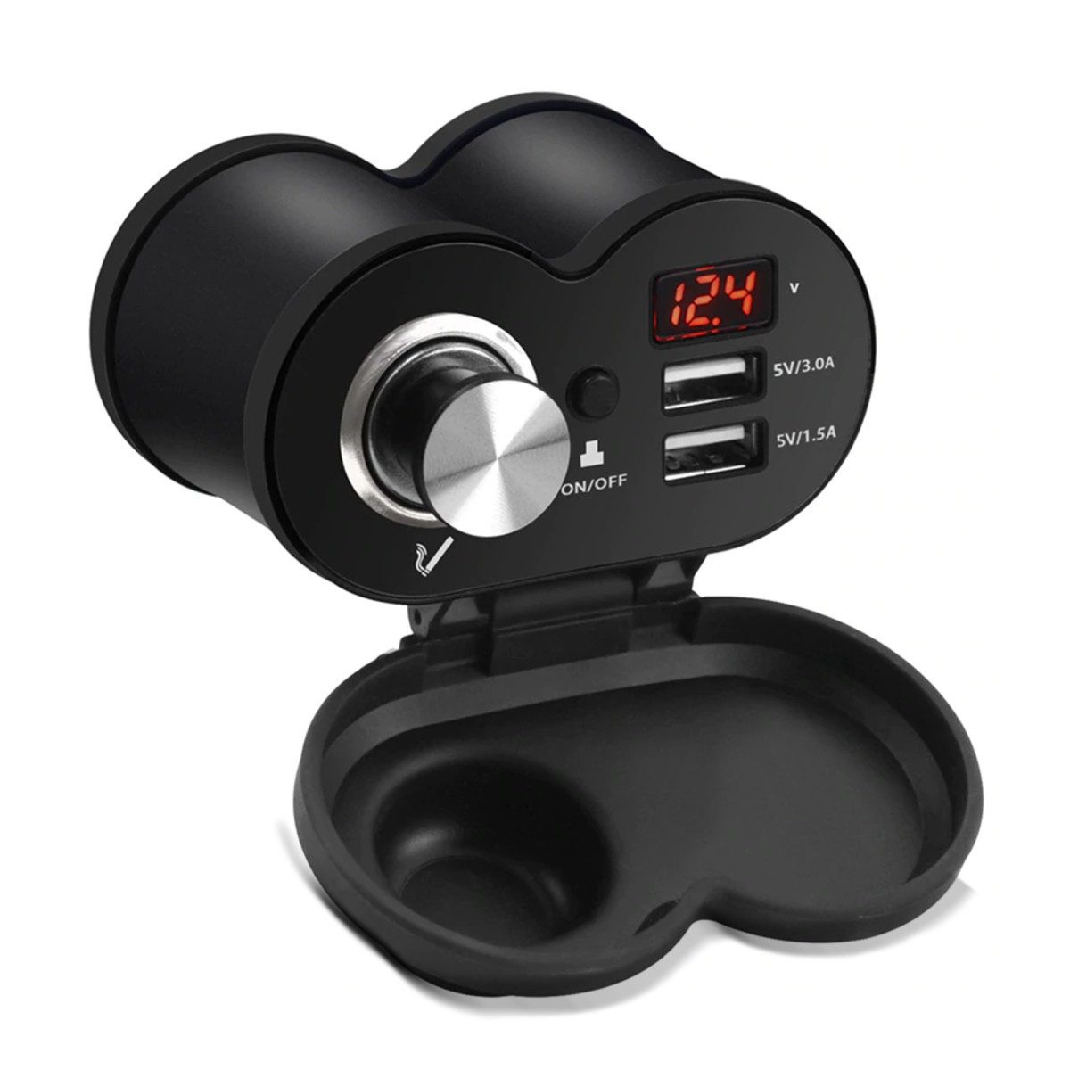 Sitzbank Bordsteckdose Motorrad # ZA1 + Zigarettenanzünder + dual USB-Port