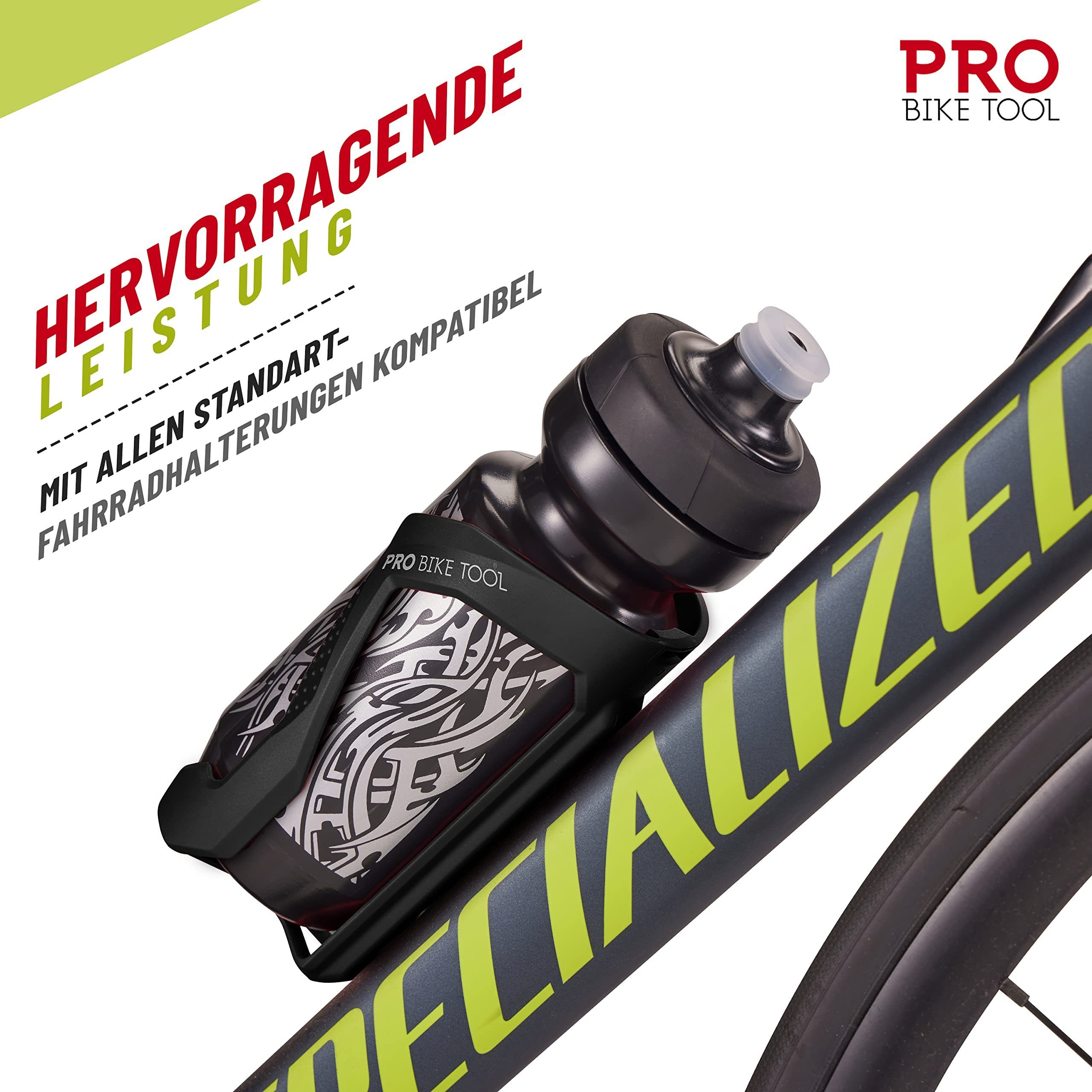 Pro Bike Edelstahl Trinkflasche Fahrradflasche Tool Rennrad, Weiß