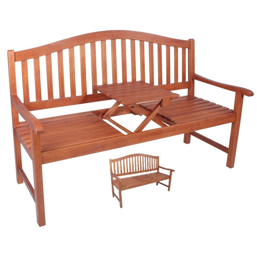 Home4Living Gartenbank Holzbank m. hochklappbarem Tisch günstig online kaufen