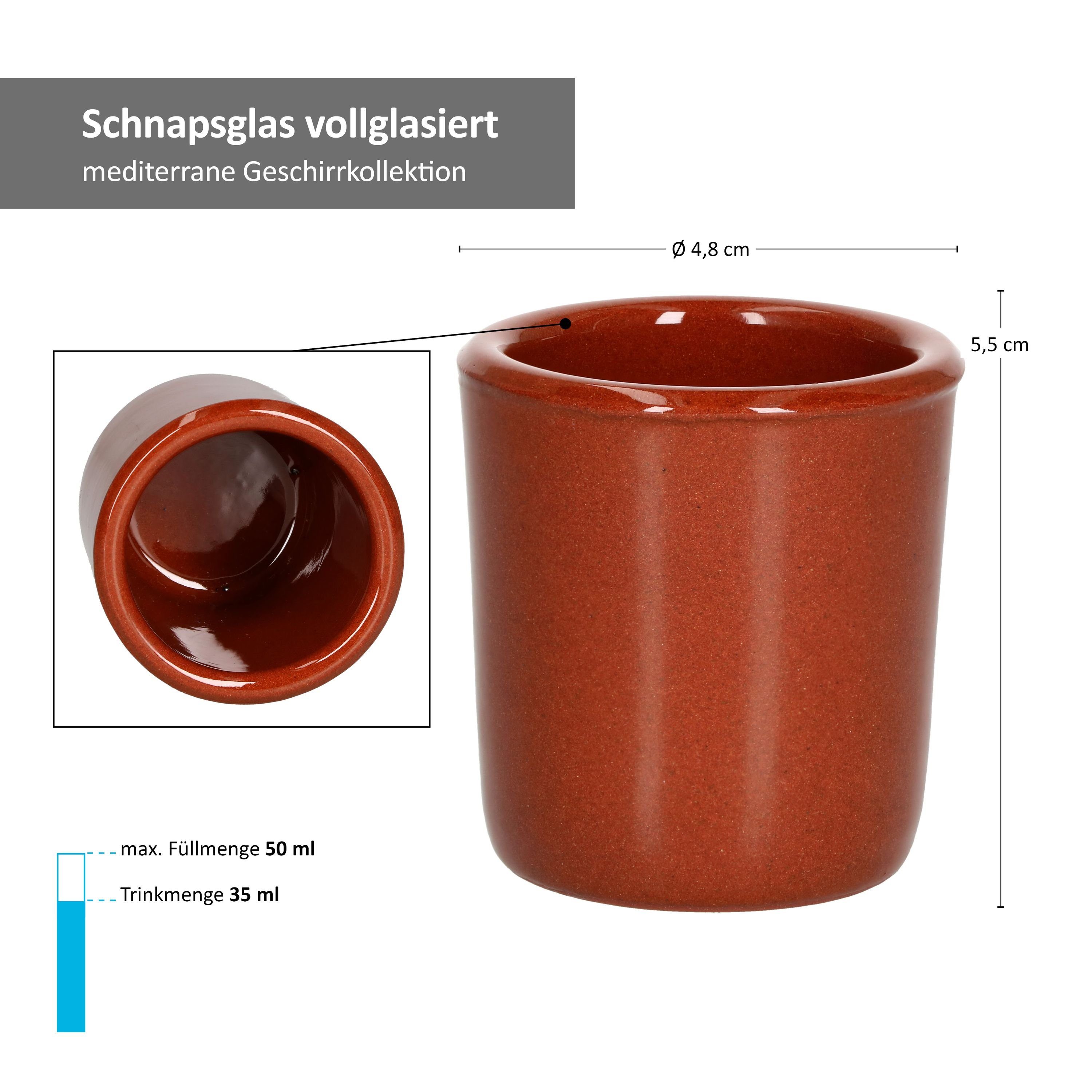 MamboCat Becher 12er Set Schnapsbecher 50ml Tonbecher - 12970