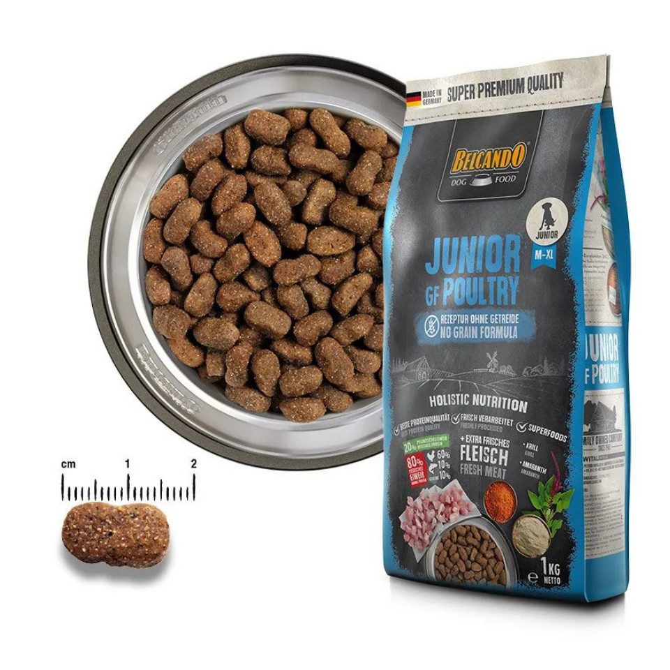 Belcando Junior GF Poultry - getreidefreies Trockenfutter für Jungunde, Trockenfutter für: Hunde