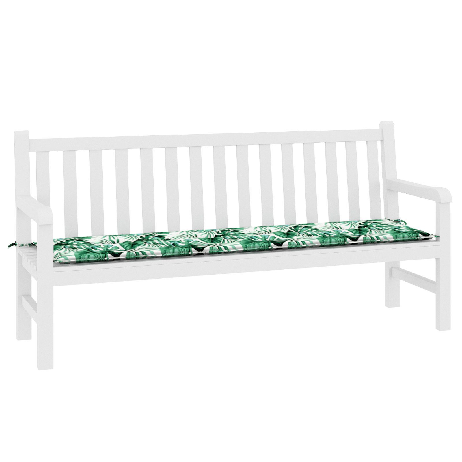 vidaXL Sitzauflage Gartenbank-Auflage Blattmuster 180x50x4 cm günstig online kaufen