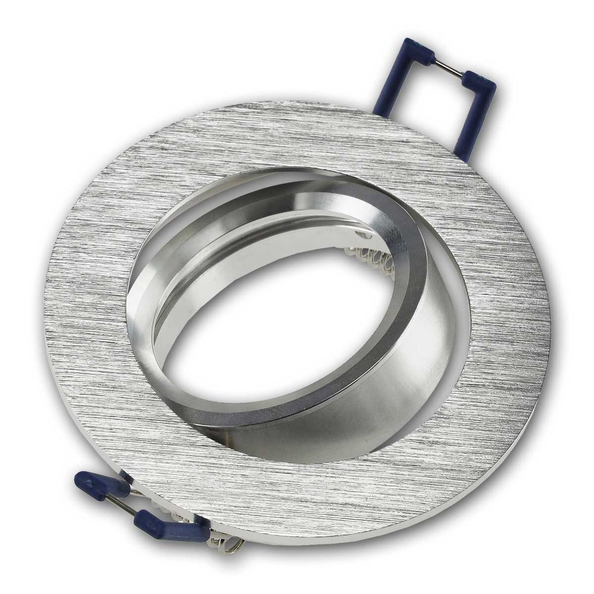 ChiliTec Einbaurahmen Einbaustrahler "CTE-84R" Rund Ø84mm, Alu gebürstet