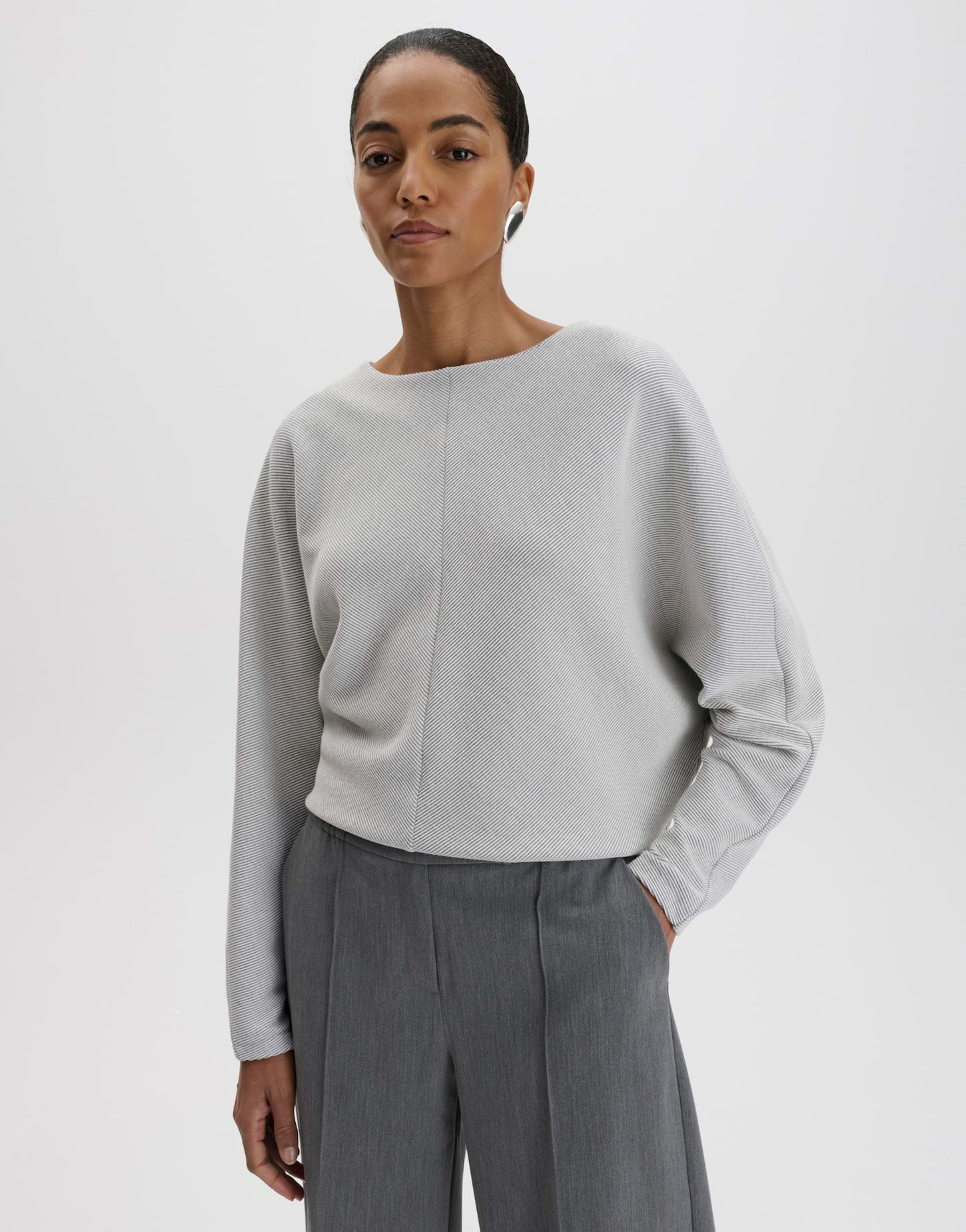 someday Langarmshirt Kerika aus weichem Jersey Fledermausärmel für einen modernen, komfortablen Look
