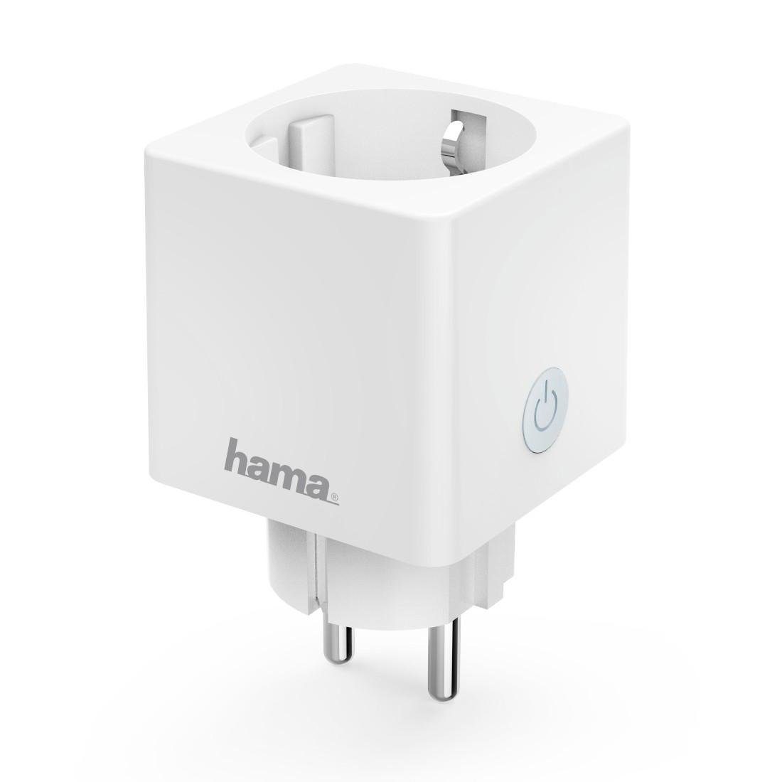 Hama WLAN-Steckdose WLAN Steckdose Mini Verbrauchsmesser o.Hub App-Sprachsteuerung 3.680W, max. 3680 W, Mit erhöhtem Berührungsschutz, Verbrauchsmesser