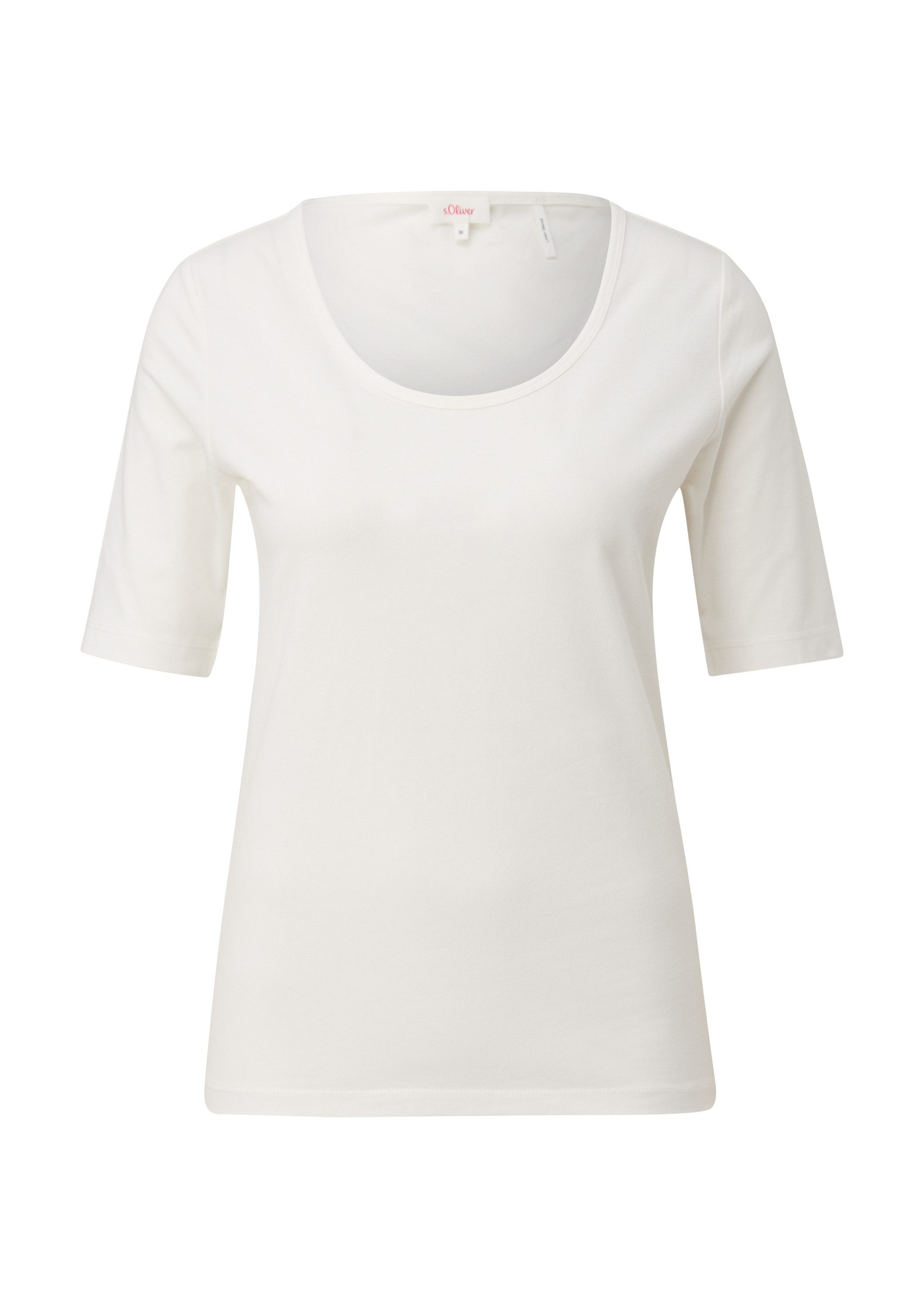 s.Oliver Kurzarmshirt T-Shirt Jersey-Shirt mit U-Ausschnitt günstig online kaufen