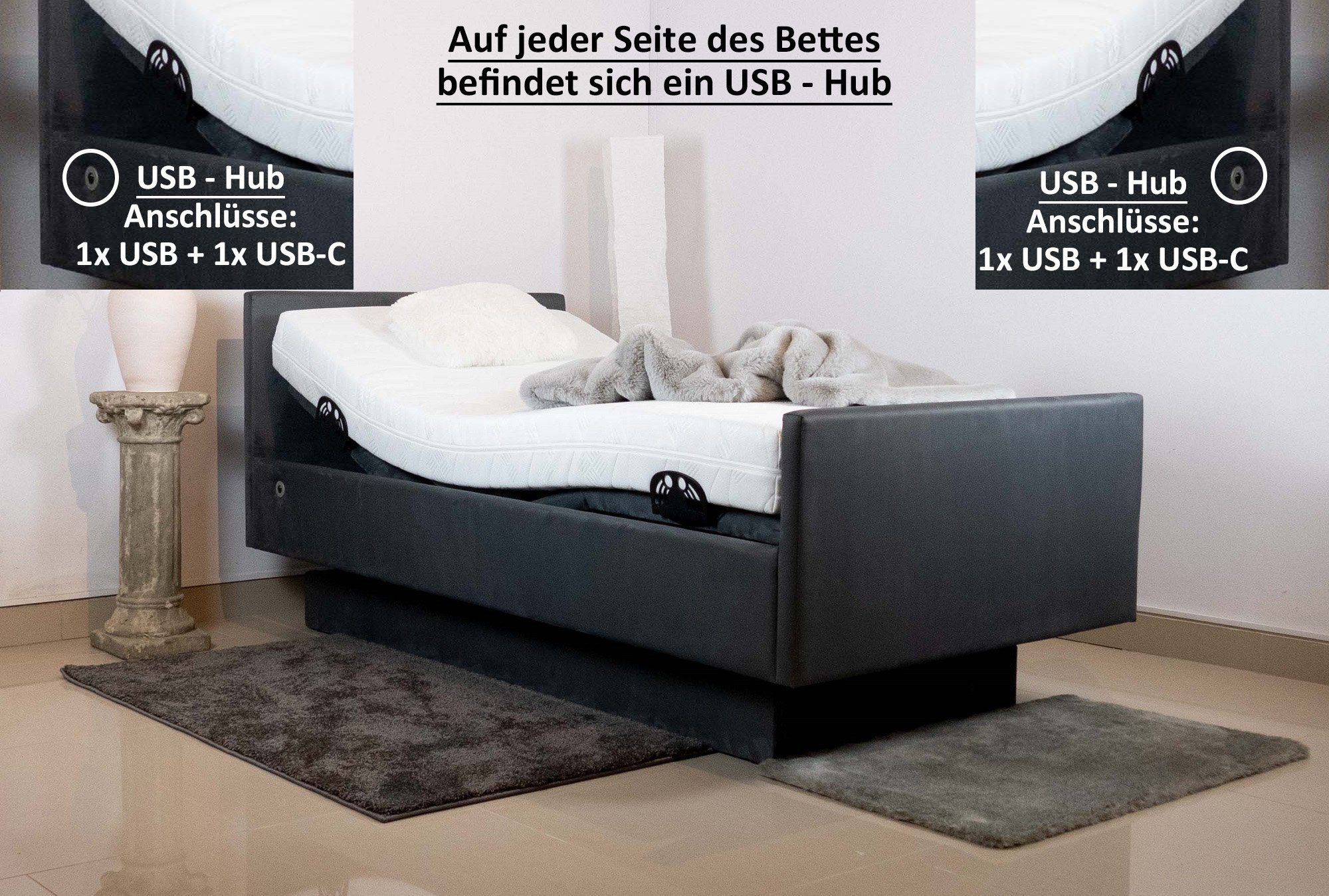 PAARA Funktionsbett Pflegebett Stand Up Höhenverstellbar günstig online kaufen