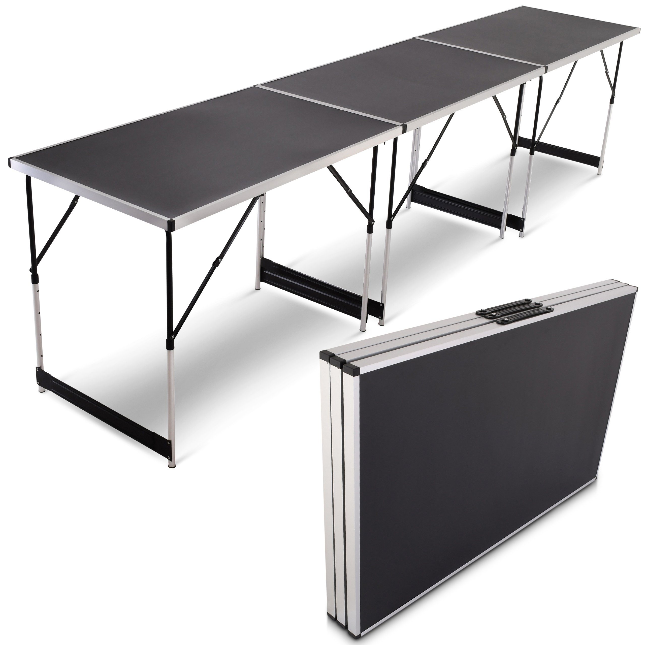 Raburg Arbeitstisch Multi-Tisch-Set OLLI, cm, Alu-Profil höhenverstellbar, 3-teilig, - Set), stabiles cm bis 72,5 93,5 kg (Set, pro Tisch 3er 4-fach SEIDEN-SCHWARZ, 30