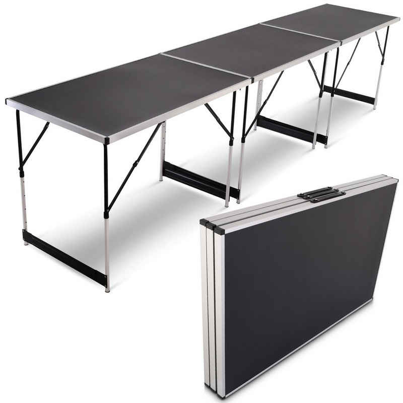 Raburg Arbeitstisch Multi-Tisch-Set Olli, 3-teilig, Seiden-Schwarz, stabiles Alu-Profil (Set, 3er Set), 72,5 cm - 93,5 cm, 4-fach höhenverstellbar, pro Tisch bis 30 kg